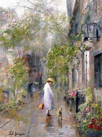 Art numerique de Françoise DELEGLISE : Sortie sous la pluie