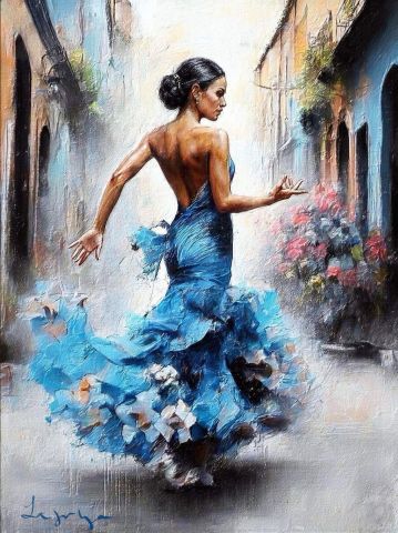 Art numerique de Françoise DELEGLISE : flamenco 3