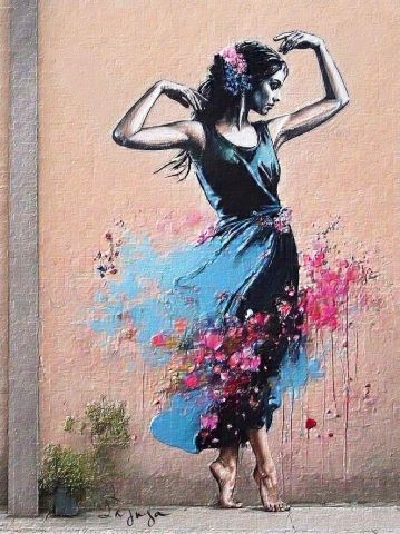 Art numerique de Françoise DELEGLISE : La gitane