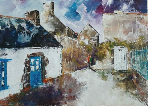 Peinture de Vidal : Ile aux moines,  Morbihan.