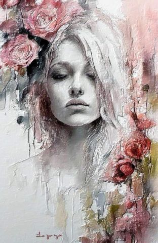 Art numerique de Françoise DELEGLISE : visage 3