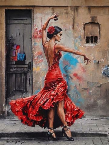 Art numerique de Françoise DELEGLISE : Flamenco 4