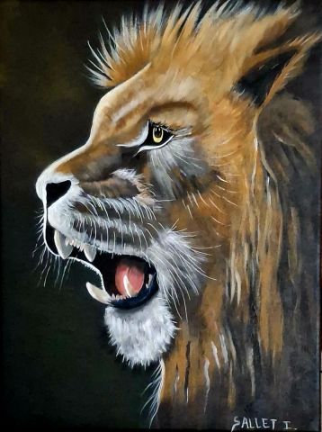 Peinture de isabelle sallet  : LE CRI DU MONARQUE