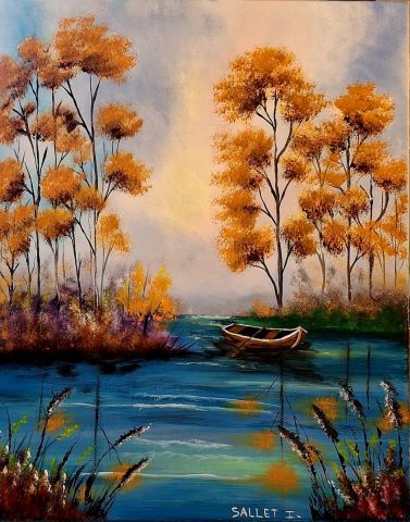 Peinture de isabelle sallet  : LE MIROIR DES SONGES