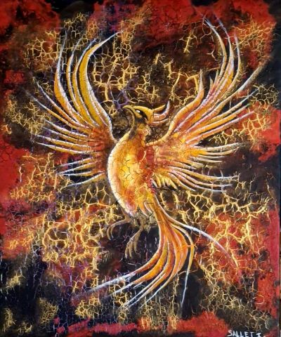 Peinture de isabelle sallet  : L'ECLOSION DES FAILLES