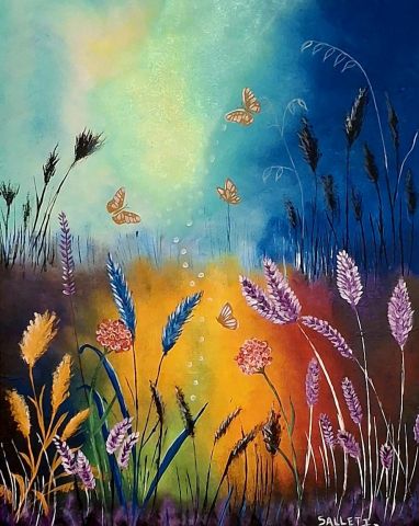 Peinture de isabelle sallet  : L'ENVOL DU JOUR
