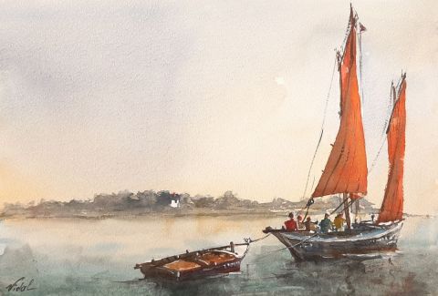 Peinture by Vidal : Golfe du Morbihan
