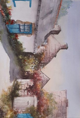 Peinture de Vidal : Ile aux moines,  Morbihan.