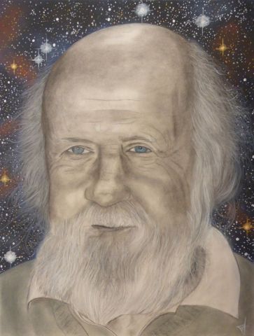 Peinture de Jean-Alexandre : Hubert Reeves