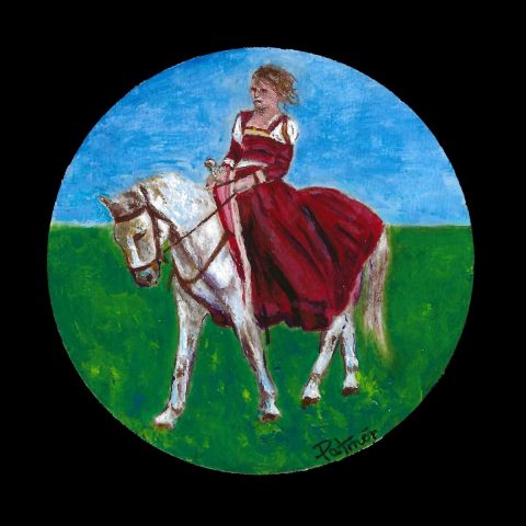 Peinture de Patmor : Cavalière de la Renaissance