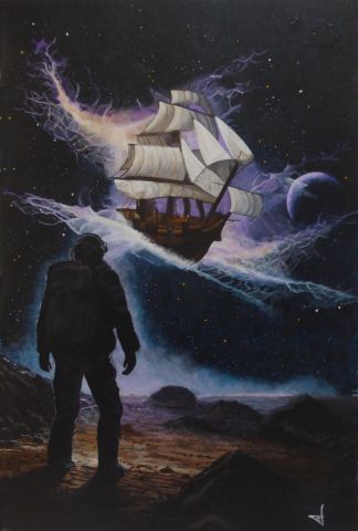Peinture de Jean-Alexandre : Le vaisseau des étoiles