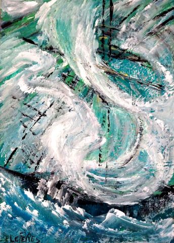 Peinture de Edwige lefevre : LA DANSE DES VOILES