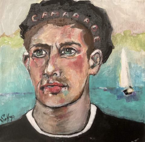 Peinture de soffya : Jamais sur terre Toujours en mer