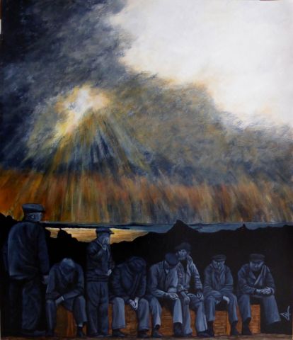 Peinture de Jean-Alexandre : Le crépuscule des anciens