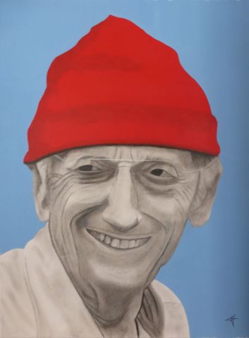 Peinture de Jean-Alexandre : Commandant Cousteau