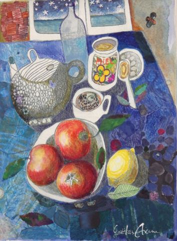 Peinture de ETIENNE Gaetane : Thé, miel, citron