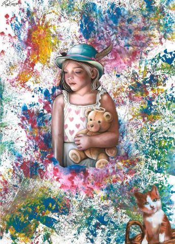 Peinture de Patmor : Un amour de petite fille