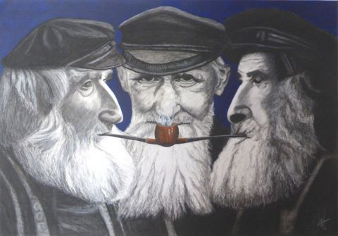 Peinture de Jean-Alexandre : Fumeurs