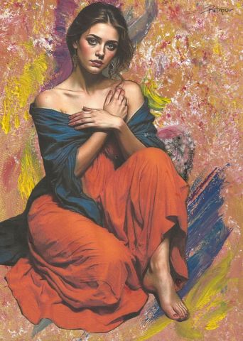 Peinture de Patmor : Femme prostrée