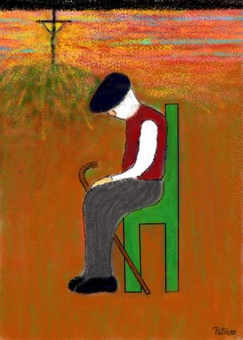 Peinture de Patmor : Soleil couchant