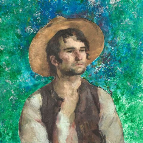Peinture de Patmor : L'homme au chapeau