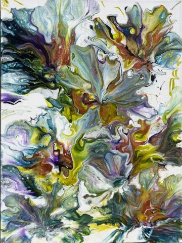 Peinture de Claudine Hebert : Danse des teintes nouvelles