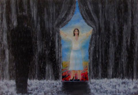 Peinture de Jean-Alexandre : Derrière la pluie
