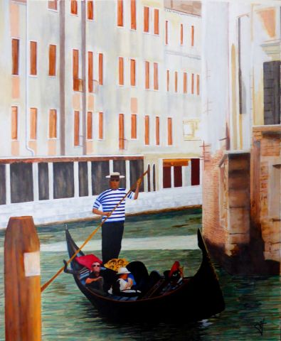 Peinture de Jean-Alexandre : Gondolier