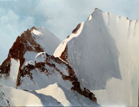 Painting valais by jean pierre gouget