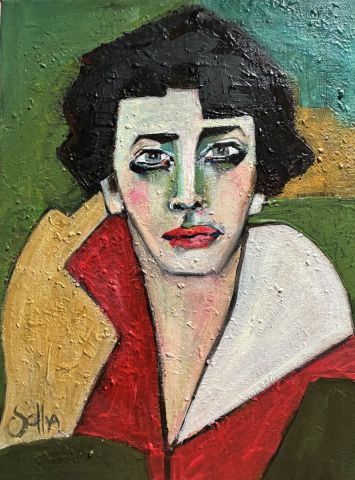 Peinture de soffya : Louise musicienne