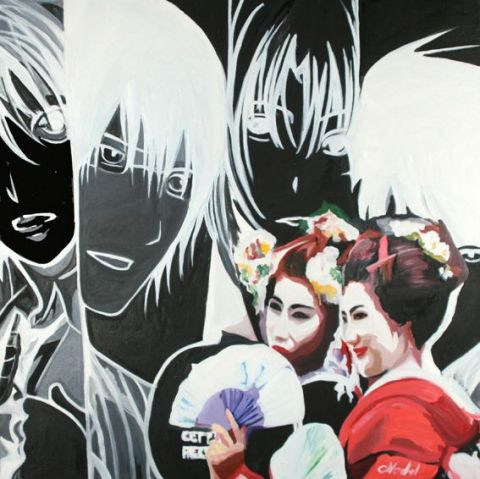CLOTILDE NADEL - geisha eventails