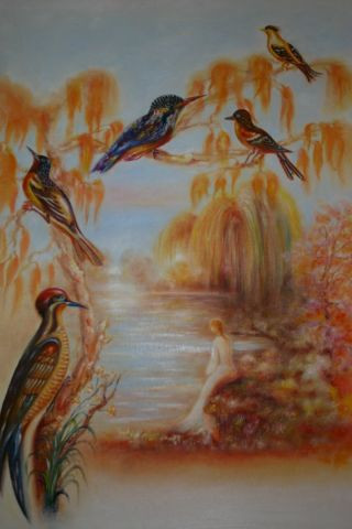 L'artiste Jacques Henry Lagranges - Celine et les oiseaux