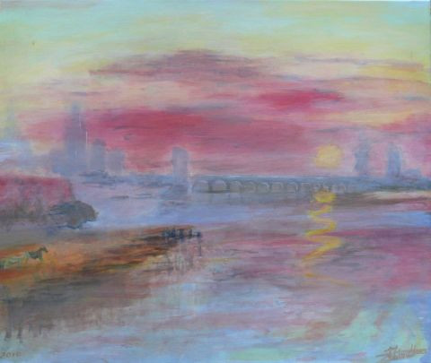 Coucher De Soleil Selon Turner Peinture Sthimo