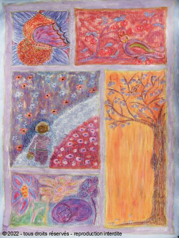 L'artiste carole zilberstein - sarah au pays des merveilles