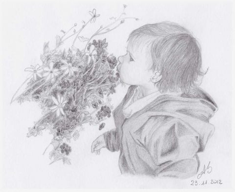 L Enfant Et Les Fleurs Dessin As