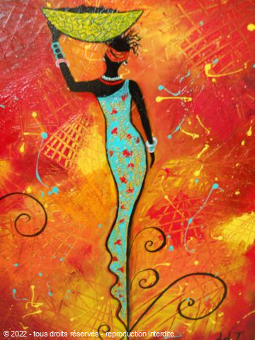Africaine - Peinture - Liseletoudic Africaine - Peinture - Liseletoudic