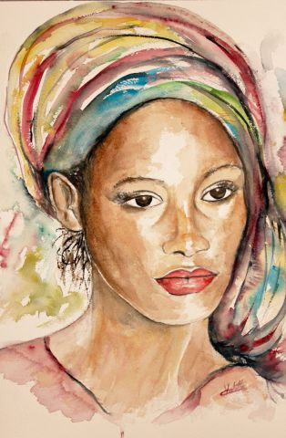 L'artiste Catherine VALETTE - Les yeux noirs