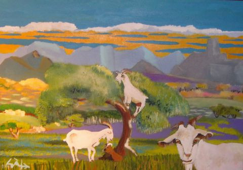L'artiste Theo Geschwind - Les chèvres 