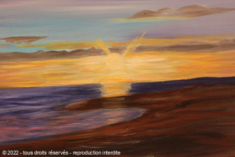 Coucher De Soleil Ile De Ré Peinture Mimi Garnero