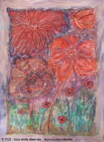 L'artiste carole zilberstein - ivre de fleurs