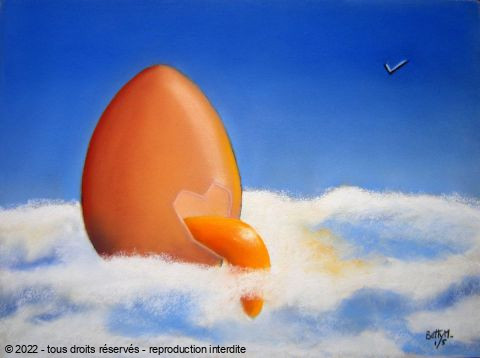 L'artiste BETTY-M peintre - Dans les nuages