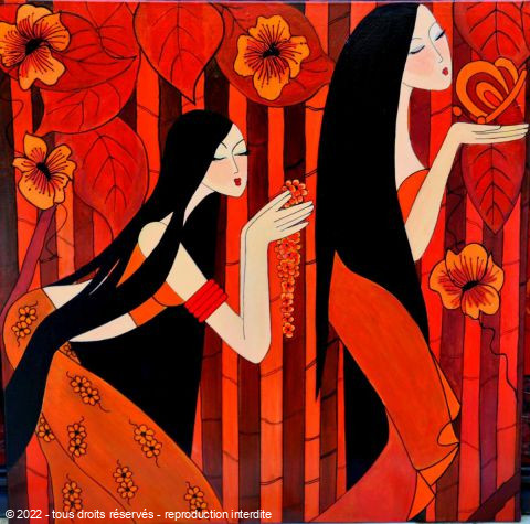 Toilette matinale 1 - Peinture - Brigitte Bonnet