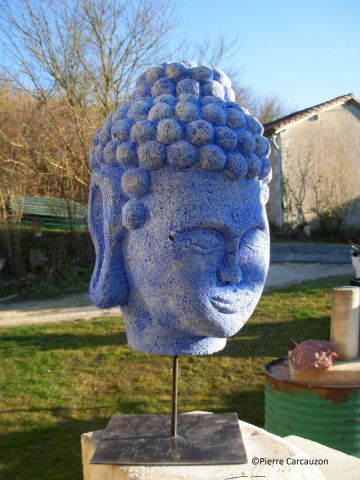 L'artiste pierre carcauzon - Bouddha bleu