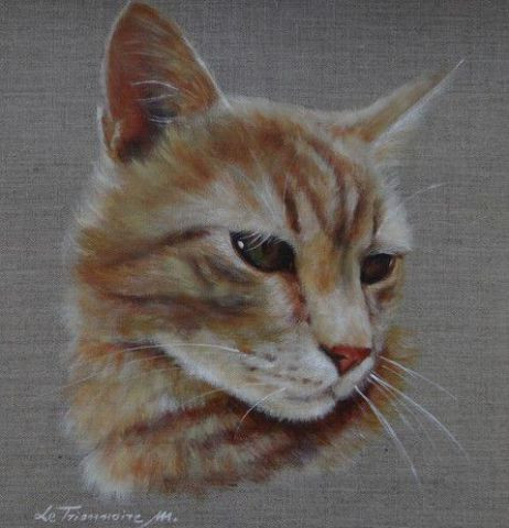 Portrait Chat Peinture Le Trionnaire