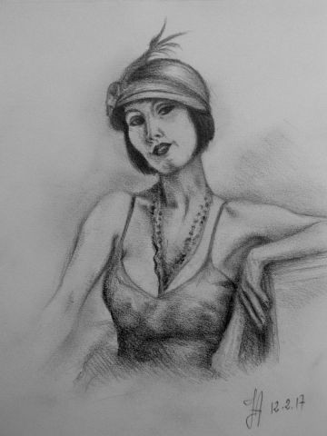 L'artiste James AUGUSTIN - Jeune femme 1920