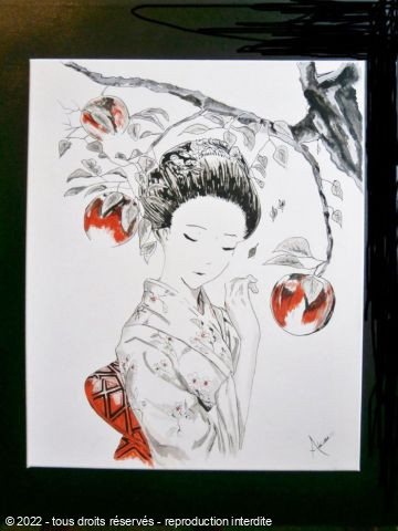 L'artiste Akino - geisha pomme