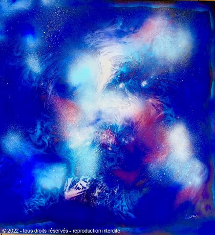 chara - Bleu Galaxie - Peinture numérique et Acrylique
