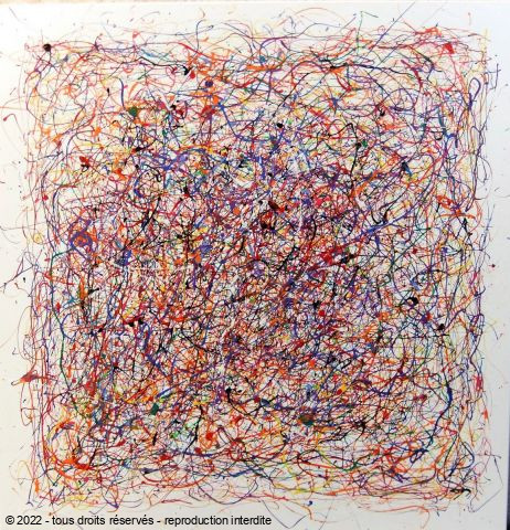 L'artiste carole zilberstein - a foison de couleurs de joie d'énergie