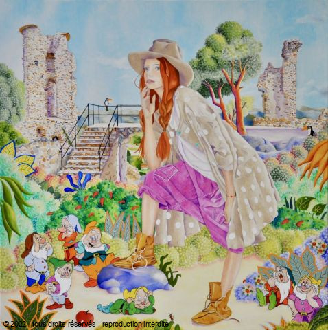 L'artiste martine alison - Blanche-Neige des temps modernes au château de Grimaud