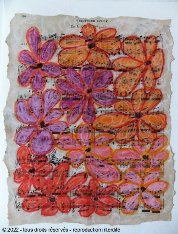 L'artiste carole zilberstein - notes fleuries